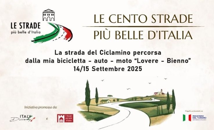 “LE 100 STRADE PIÙ BELLE D’ITALIA”: inaugurata la Lovere-Bienno -“Strada dei Ciclamini”.